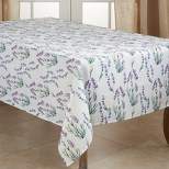 90" x 65" Polyester Lavender Print Tablecloth - Saro Lifestyle