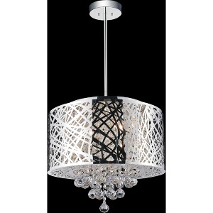 CWI Lighting Eternity 6 Light Drum Shade Chandelier With Chrome Finish - 1 of 1