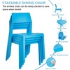 VECELO Plastic Stackable Dining Chairs Set of 4, Modern Kitchen Chairs with Wide Seat & Curved Back for Indoor or Outdoor, No Assembly - 4 of 4