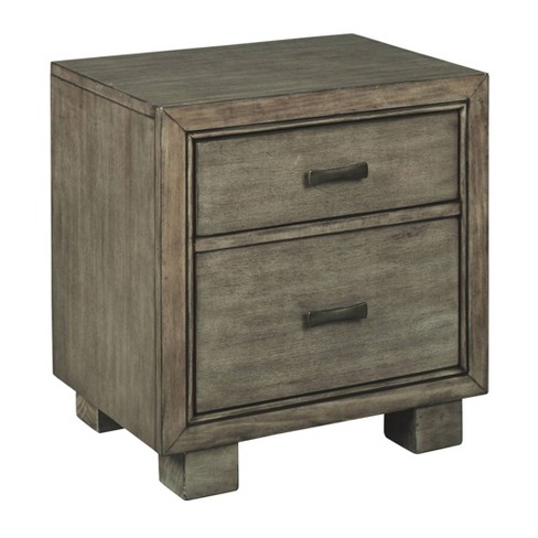 Arnett Two Drawer Nightstand Gray Signature Design By Ashley Target