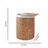 FONTOI Woven Wicker Multi-Use Storage Basket with Removable Liner, Laundry Basket, Laundry Baskets for Towel, Toys, Natural & Brown, 15"*20"*15" - 3 of 4