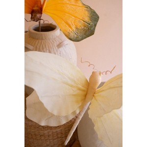 Large Botanica Butterflies Wall Decor 35" H – Multicolor Decorative Art (2 X Set of 3) by Kalalou - 1 of 4