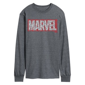 Men's - Marvel - Logo Word Fill Long Sleeve Graphic T-Shirt - 1 of 4