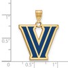 Black Bow Jewelry 14k Yellow Gold Plated Sterling Silver Villanova Wildcats NCAA Large Pendant - 2 of 3