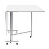 Sew Ready Mobile Folding Craft and Cutting Standing Table Silver/White: Portable, Locking Wheels, Durable MDF & Steel - 4 of 4
