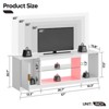 Bestier 57" Modern Media Console with Adjustable shelf, LED Fluted TV Stand for TVs up 65”, Glossy TV Console with Cabinet - 4 of 4