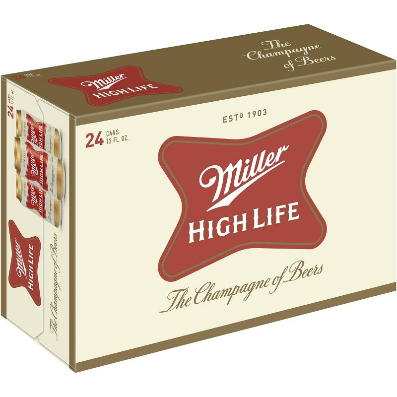 Miller High Life Beer - 24pk/12 fl oz Cans, 1 of 11