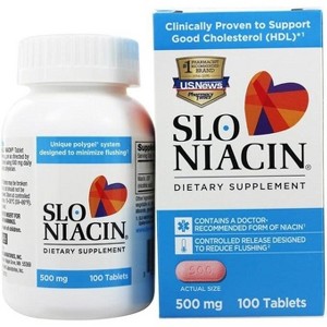 Slo-niacin 500 Mg Supports Good Cholesterol ,100 ct - 1 of 3