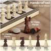 Beyond Innoventions Wooden Magnetic Chess Set – 15" Foldable Board with Storage & 2 Extra Queens – Portable Travel Chess Game for Adults & Kids - 2 of 4