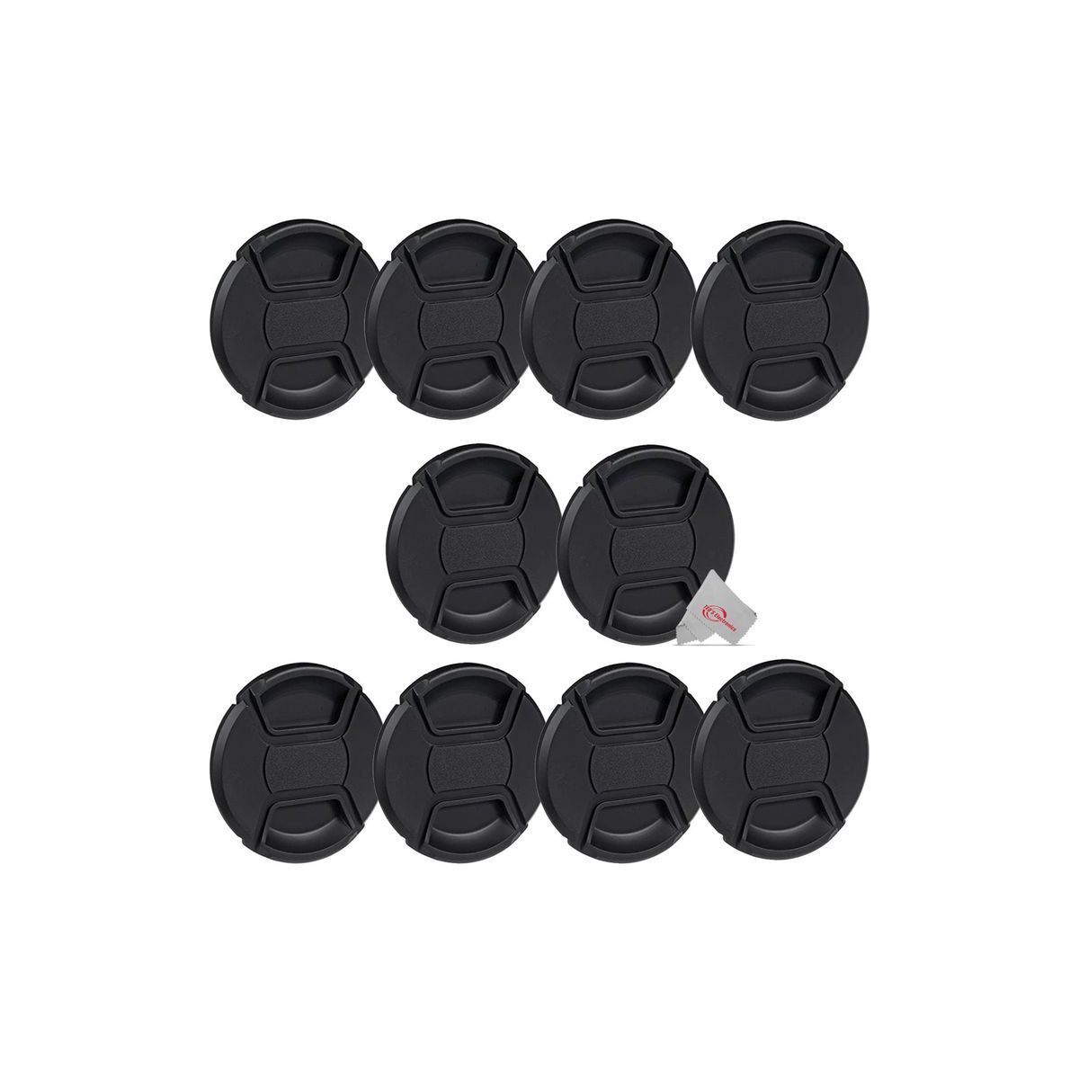 Bower 52mm Lens Cap Front Cover for Canon Nikon Sony Fujifilm SLR Mirrorless Camera - 10pk
