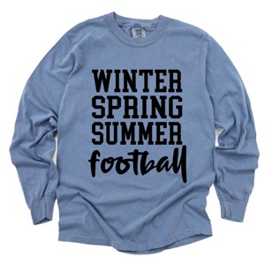 Simply Sage Market Winter Spring Summer Football Garment Dyed Long Sleeve - 1 of 4