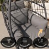 Whisen 42 in. W 1-Person Metal Wicker Patio Swing with Cushion - 4 of 4