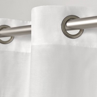 Wilshire White Sheer Grommet Cotton Blend Curtain Pair