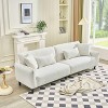 NicBex Couches for Living Room 97� Comfy 2-seat Corner Sofa Teddy Velvet Upholstered Sofa Couch with Deep Seat& 4 Pillows - 4 of 4