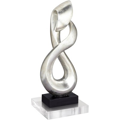 Studio 55D Open Infinity 24 1/2" High Sculpture With 8" Square Acrylic Riser