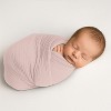 Sweet Jojo Designs Baby Girl Baby Muslin 100% Cotton Swaddle Blankets Set Watercolor Floral Pink and Grey 2pc - 3 of 4
