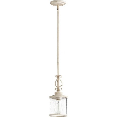 Quorum Lighting San Miguel - 1 Light Pendant, Persian White, 5.5W x 15.5H, Stem Hanging, Dry Rated