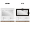 Amanti Art Mirror Makeover Bathroom Mirror Frame Border Kit- Fully Assembled Peel and Stick Frame - Mirror NOT Included - Trio  Trim - 4 of 4
