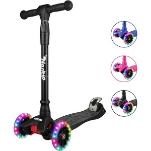 Kids Kick Scooter w/ 3 Light-Up Wheels & Lean-Steer,4 Height Adj. for Ages 3-12 Years, AEBC-9 Bearings for Outdoor Fun - 1 of 4