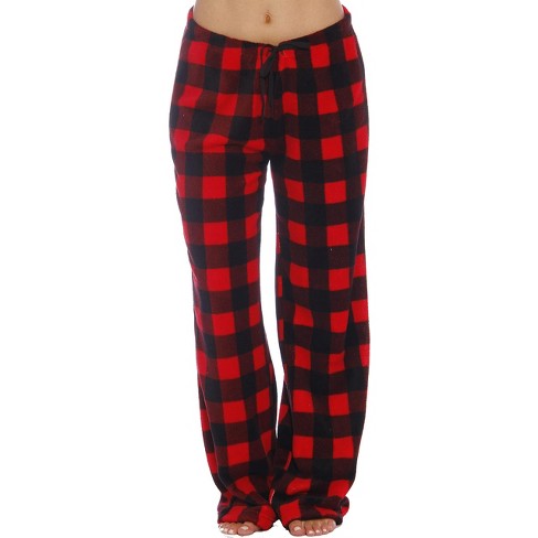 45501-TRQBLK-14-16 Just Love Plush Pajama Pants for Girls (Red / Black,  Girls 5-6)