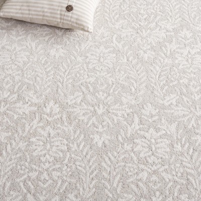 Ivory Hand-Tufted Wool 4' x 6' Rectangular Rug
