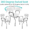 Vive Swivel Shower Chair 360° Rotating Bathtub Seat Narrow Handicap Tub Bench for Inside Shower For Seniors, Elderly, Disabled - image 3 of 4