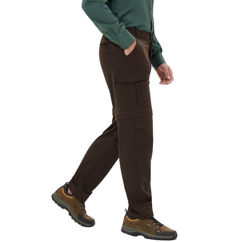 Mens Hiking Pants Convertible Pants with Pockets Fishing Travel Safari Pants, 4 of 8