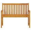 vidaXL Garden Bench Natural Wood Solid Acacia Wood Small Garden Bench - 3 of 4