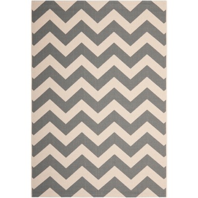 Modern Gray Rectangular 9' x 12' Easy-Care Synthetic Area Rug