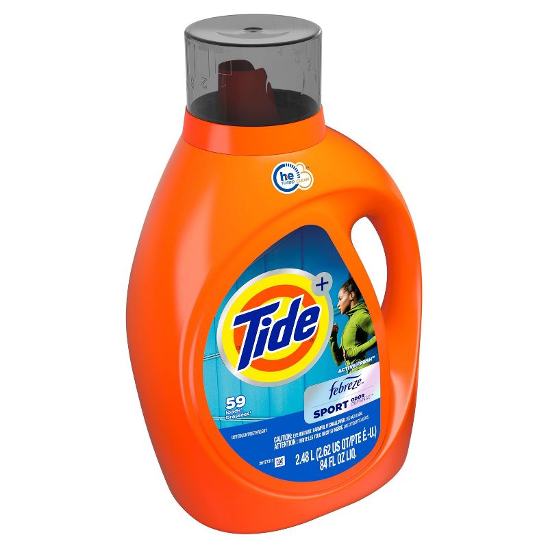 Tide Plus Febreze High Efficiency Liquid Laundry Detergent - Sport Active Fresh, 3 of 16
