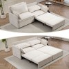 NicBex Convertible Pull Out Sofa Bed Loveseat Couch with Charging Ports & Side Storage,Chenille Fabric Sleeper Sofa for Living Room,Bedroom,White73.6" - 4 of 4