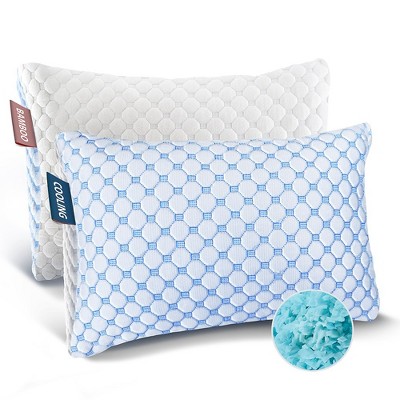Nestl Colling Pillow, Adjustable Shredded Memory Foam Gel Infused  Cooling Pillow