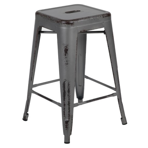 Emma And Oliver Commercial Grade 24 H, Backless Counter Stools Target