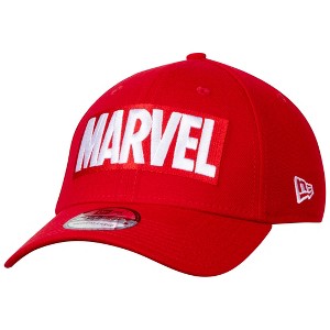 Adult Marvel Brand Logo RED Label New Era 39Thirty Fitted Hat - 1 of 4