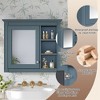 ORRD 30x28 Inch Medicine Cabinet, Wall Mounted Mirror with 3 Adjustable Shelves, Modern Bathroom Storage for Toiletries - 4 of 4