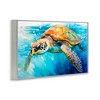 Stupell Industries Graceful Swimmer Tortoise Framed Giclee Art, Gray, 30" x 20" - 2 of 4