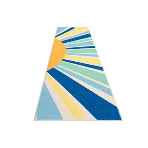 Area Rug, Machine Washable Colorful Area, Non Slip Rug for Living Room, Indoor Non-Slip Carpet, Modern Minimalist Front Door Mat, Sun Accent Rug - 1 of 4