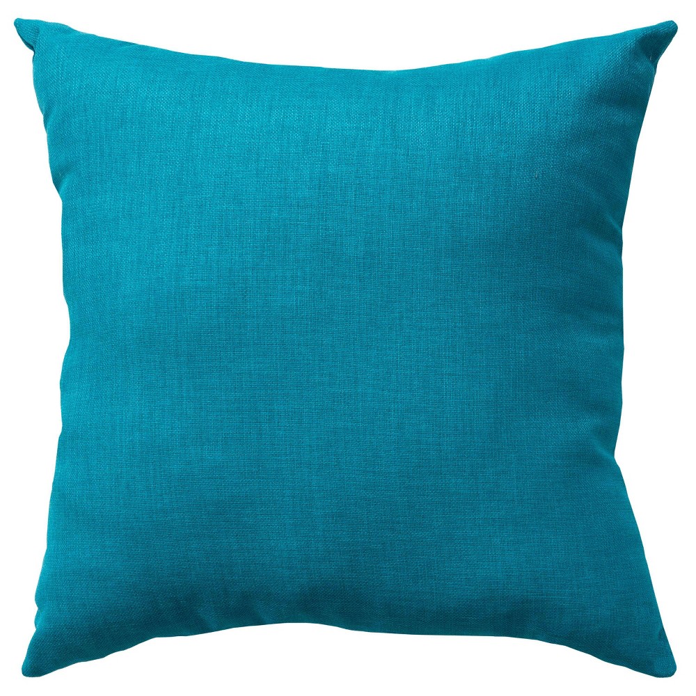 Photos - Pillow 22"x22" Oversize Solid Poly Filled Square Throw  Blue - Rizzy Home