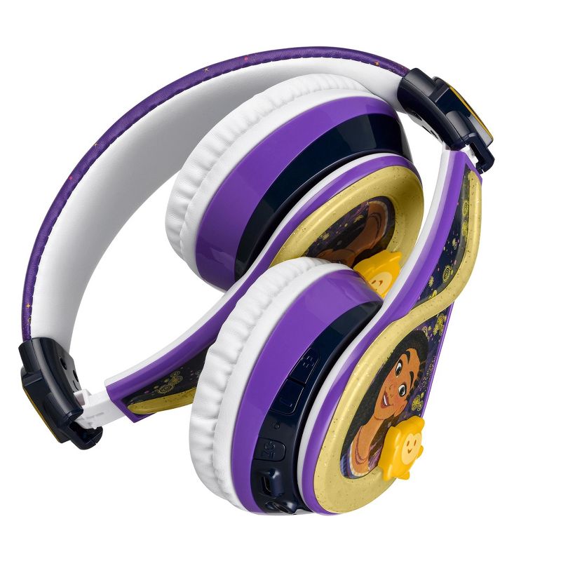 eKids Disney Wish Bluetooth Headphones for Kids, Over Ear Headphones with Microphone - Purple (WH-B52.FXV23MX), 4 of 6