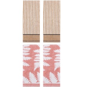 REGALWOVEN 4 Pcs Cotton Soft Absorbent Decorative Hand Towels for Bathroom Kitchen 13 x 29 Inch - 1 of 4