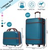 YONWAY Hardside Carry On Luggage, Luggage Set 2 Piece, with TSA lock & Spinner Wheels, Vintage Travel Luggage, for Men and Women - 3 of 4