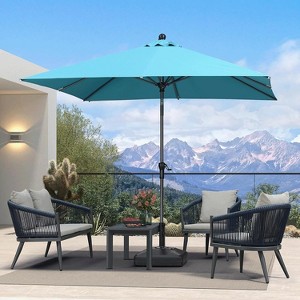 PURPLE LEAF Patio Umbrella Outdoor Table Umbrella Aluminum Frame Market Umbrella Sun Umbrella with 8 Sturdy Ribs - 1 of 4