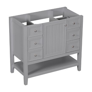 NicBex Modern Bathroom Vanity,Bathroom Sink Vanity with 1 Cabinet and 3 Drawers,Bathroom Sink Cabinet for Bathroom,Blue/Black/Gray/Green - 1 of 4