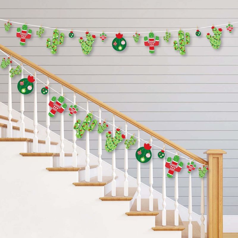 Big Dot of Happiness Merry Cactus - Christmas Cactus Party DIY Decorations - Clothespin Garland Banner - 44 Pc, 2 of 8