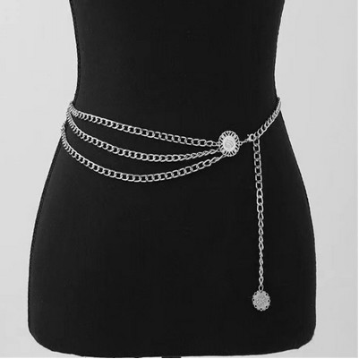 Chain Belt With Decorative Accent Waist Chain Belt Gold Chain Waist Belt Turquoise... From  main image 3