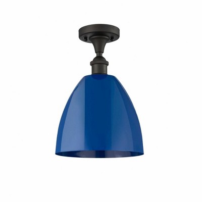 Plymouth Dome - 1 Light Semi-Flush Mount In Industrial Style-12.88 Inches Tall and 9 Inches Wide