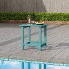 Outdoor HDPE Square Side Table - Adirondack Style Patio End Table for Pool, Beach - Weather Resistant & Easy Setup - 2 of 4