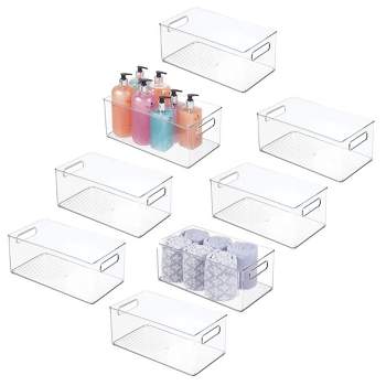 Mdesign Plastic Divided First Aid Storage Box Kit With Hinge Lid : Target