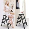 Aluminum Step Ladder Folding Ladders for Home Office with Anti-Slip Wide Pedal Lightweight Multipurpose Workbench (3S) - 3 of 4