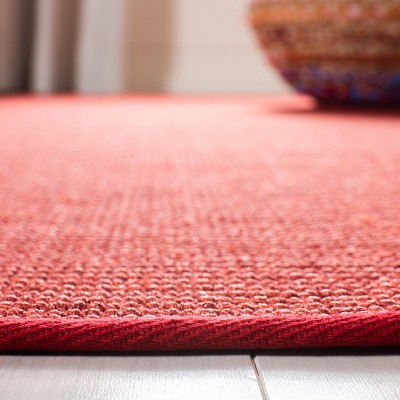 Handmade Reversible Red Wool Cotton Silk 8' x 10' Rug